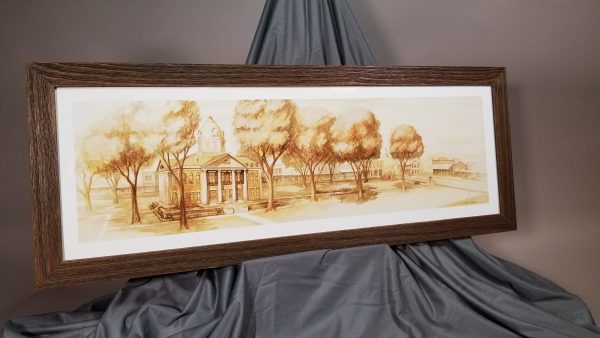 Mason Courthouse Sepia Print - Wood Frame - Image 3
