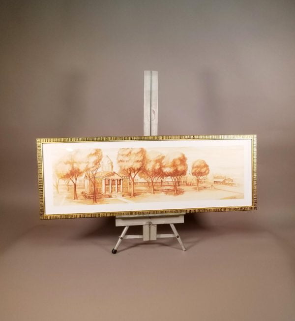 Mason Courthouse Sepia Print - Gold Frame
