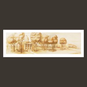 Mason Courthouse Sepia Print - Unframed